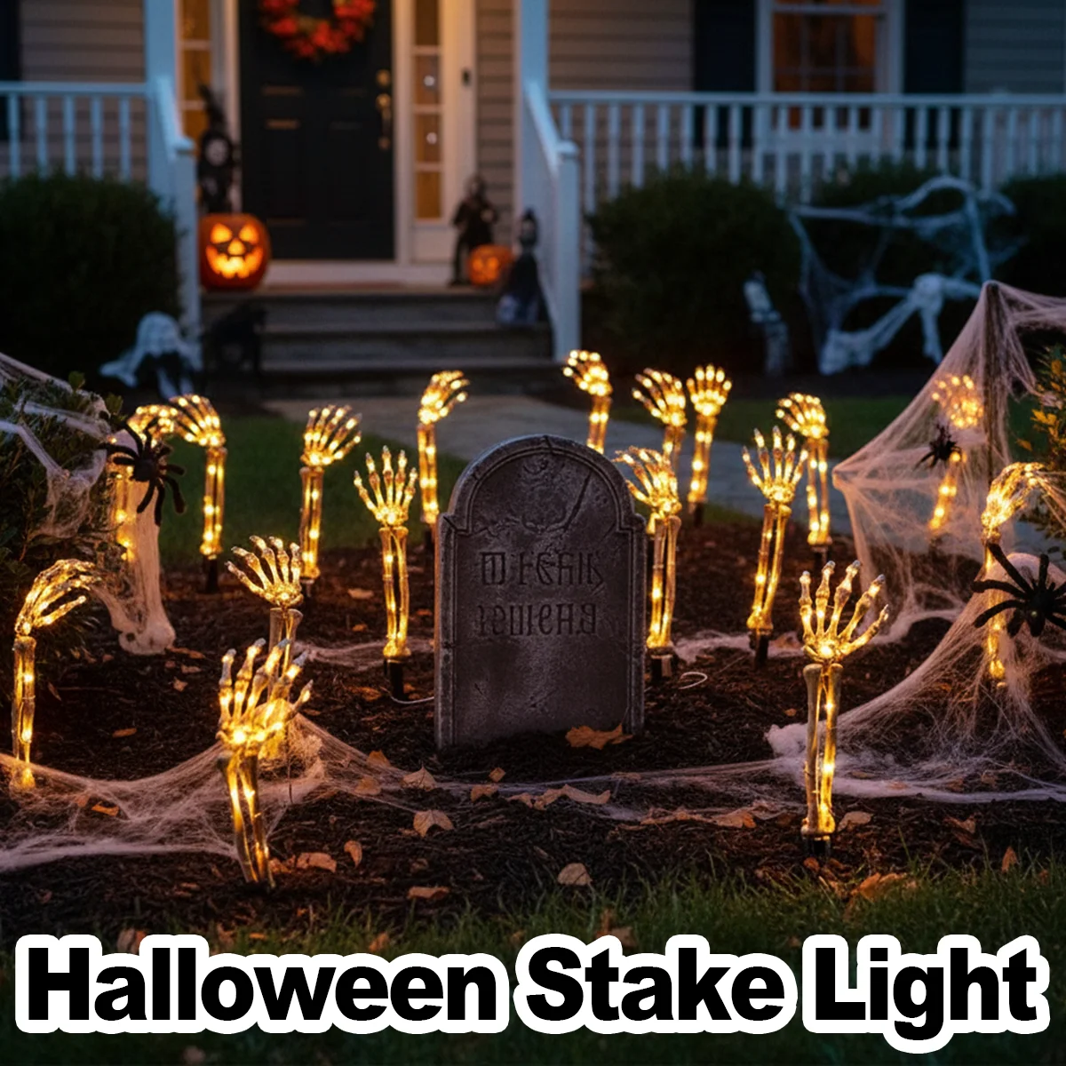 Outdoor Yard Power Stake - Pop Solar Ghost Hand Garden Decor