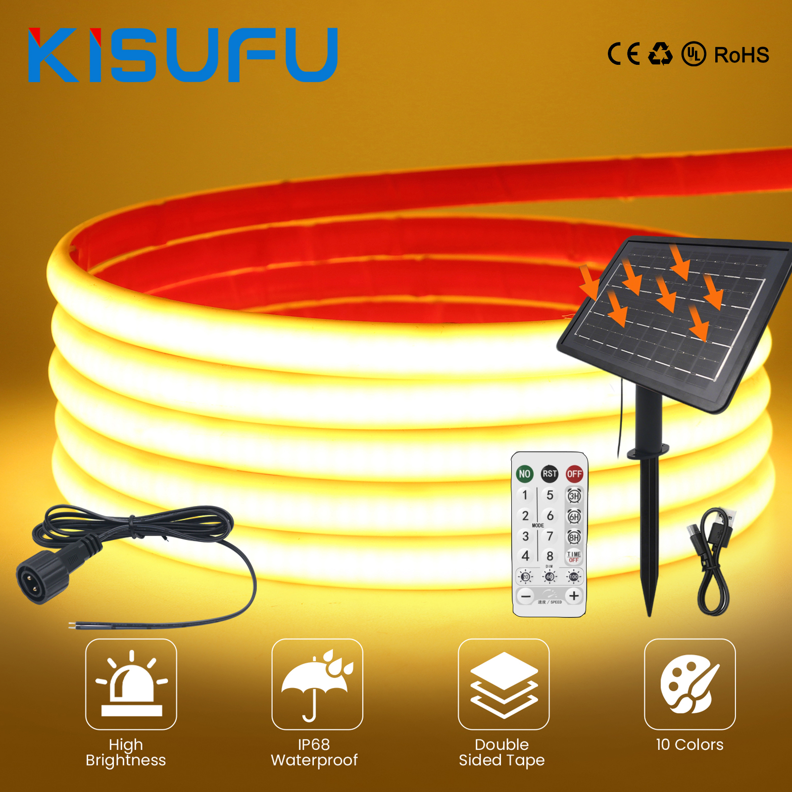 Outdoor Power Strip - 24V IP68 COB Solar Neon Light