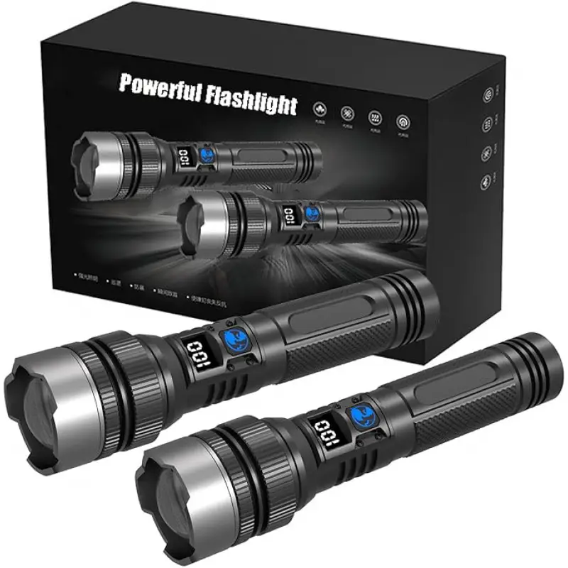 Outdoor Power Supply - Ultra-Bright Rechargeable Flashlight, Compact & Lightweight