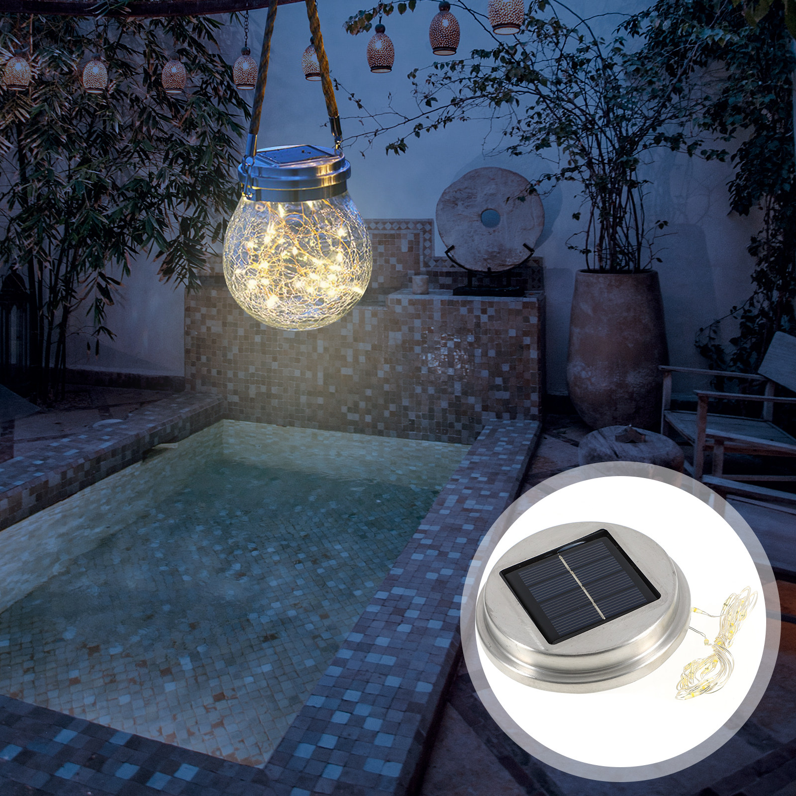 Outdoor Power For Gazebo - 2Pcs Solar Cracked Ball Lamp Cover