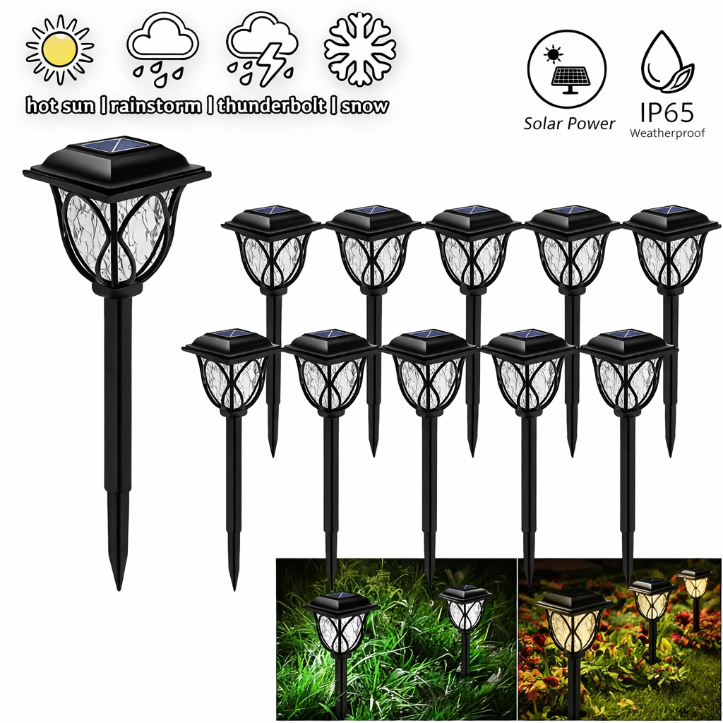 Outdoor Yard Power Stake - 1-8PCS Solar Powered Outdoor Garden Lights