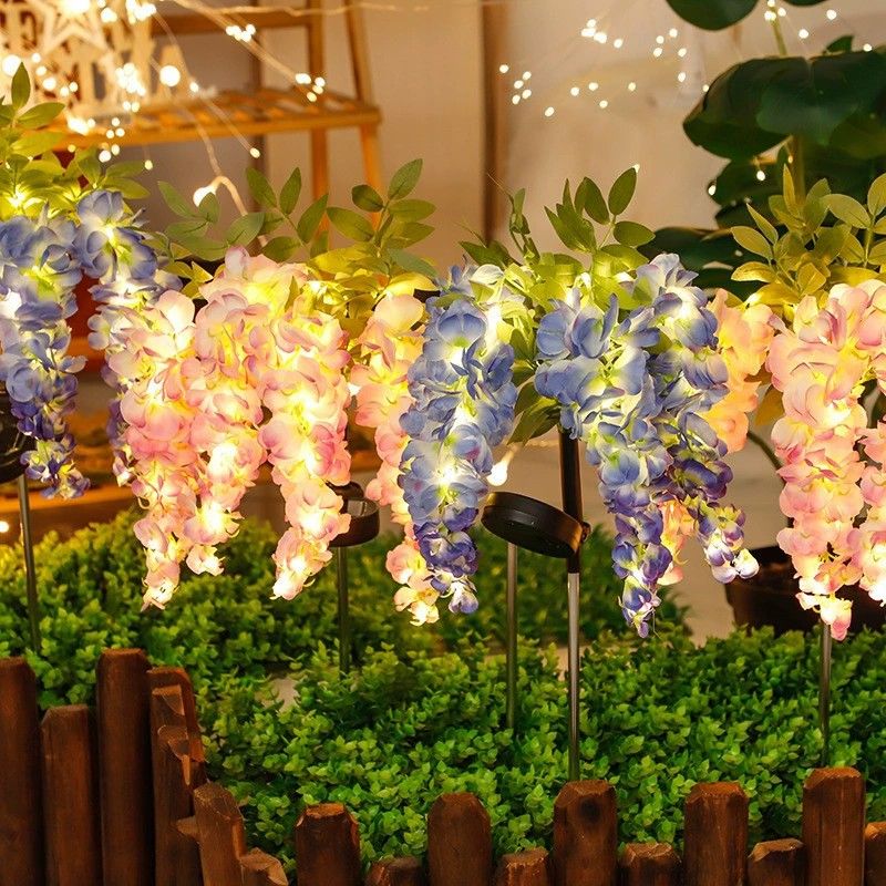 Outdoor Yard Power Stake - 1PC Solar Powered Wisteria Stake Light,