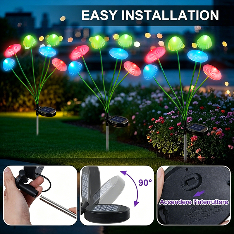 Solar Powered Outdoor LED Jell - Outdoor Yard Power Stake ulasan dan harga