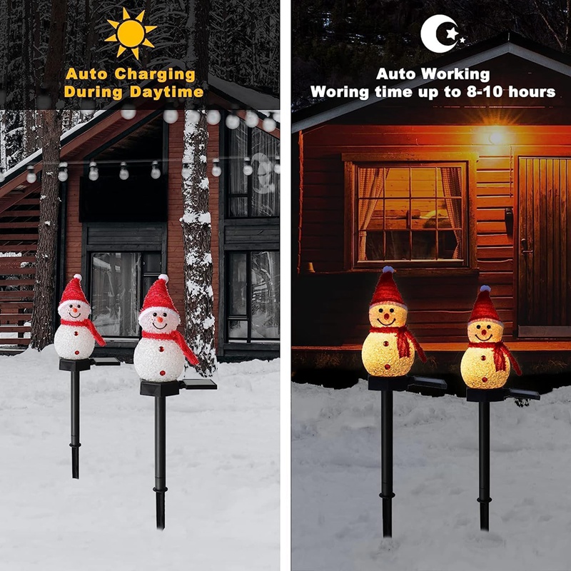LED Snowman Solar Garden Light - Outdoor Yard Power Stake ulasan dan harga