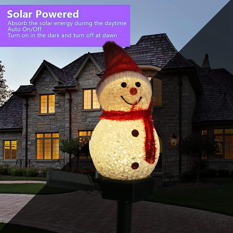 LED Snowman Solar Garden Light - Outdoor Yard Power Stake ulasan dan harga