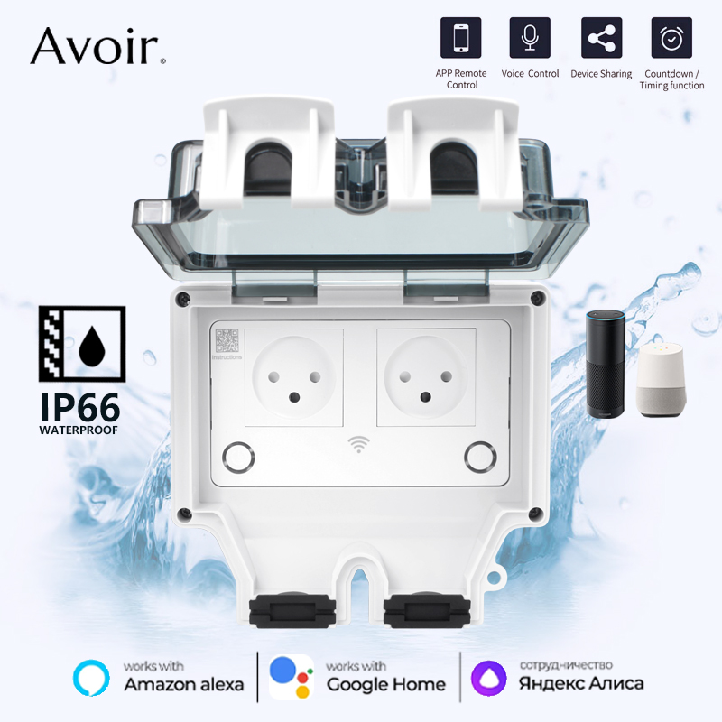 Avoir IP66 Outdoor Waterproof  - Outdoor Power Outlet Wifi ulasan dan harga