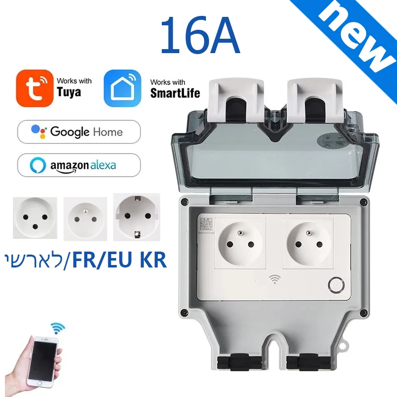 Tuya Power Socket IP66 Outdoor - Outdoor Power Outlet Wifi ulasan dan harga