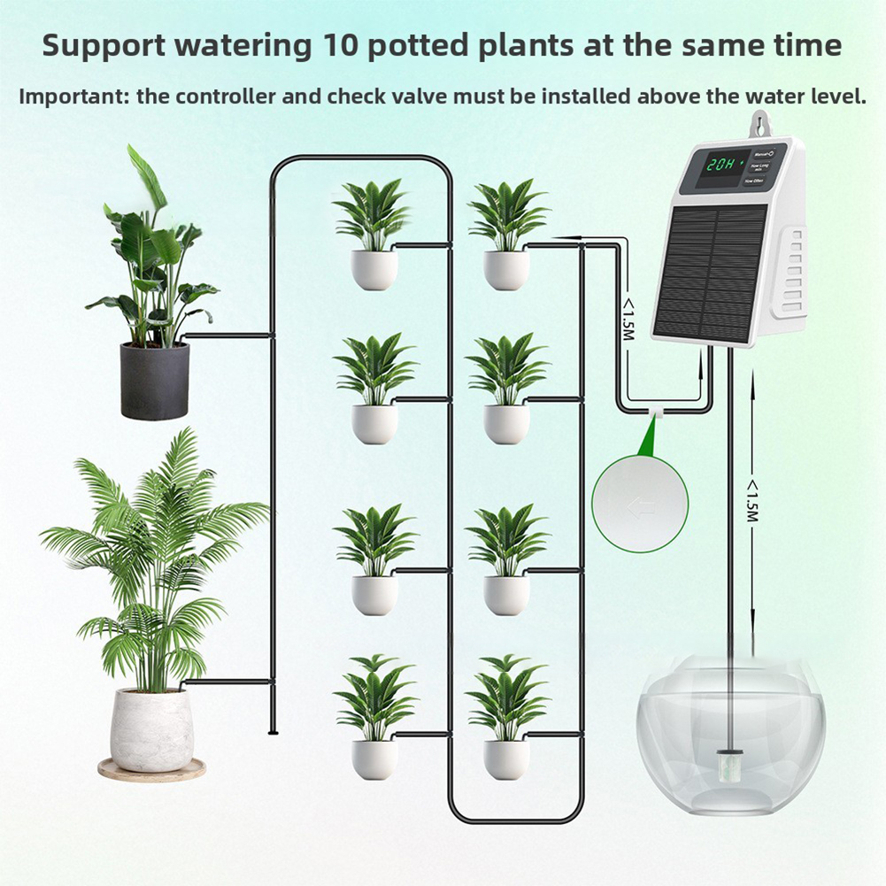 Smart Solar Powered Auto Water - Outdoor Power With Timer ulasan dan harga