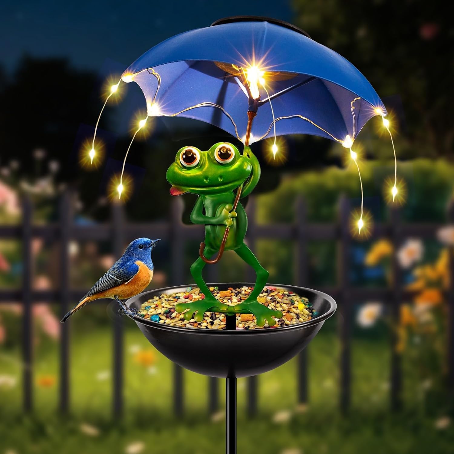Solar-Powered Bird Feeder Ligh - Outdoor Yard Power Stake ulasan dan harga