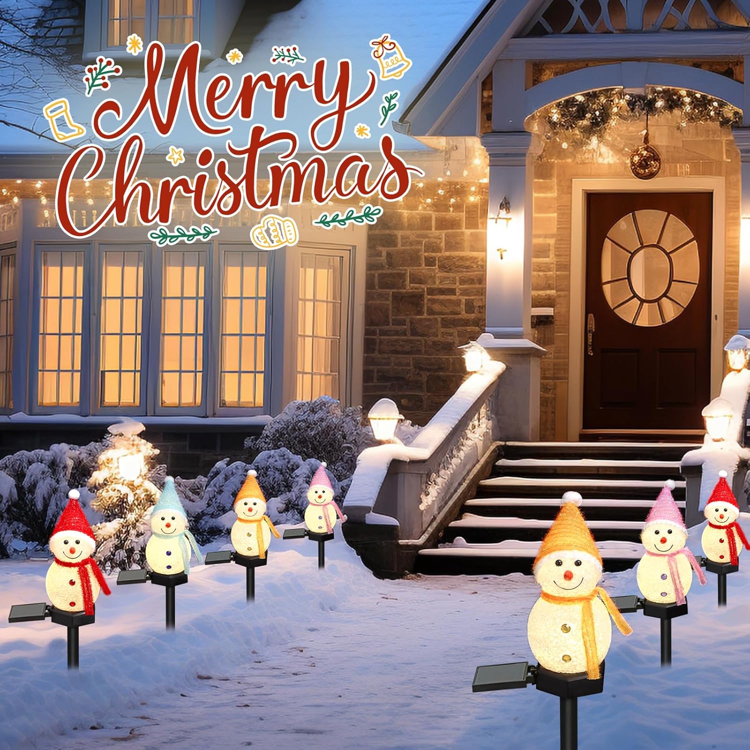 LED Snowman Solar Garden Light - Outdoor Yard Power Stake ulasan dan harga
