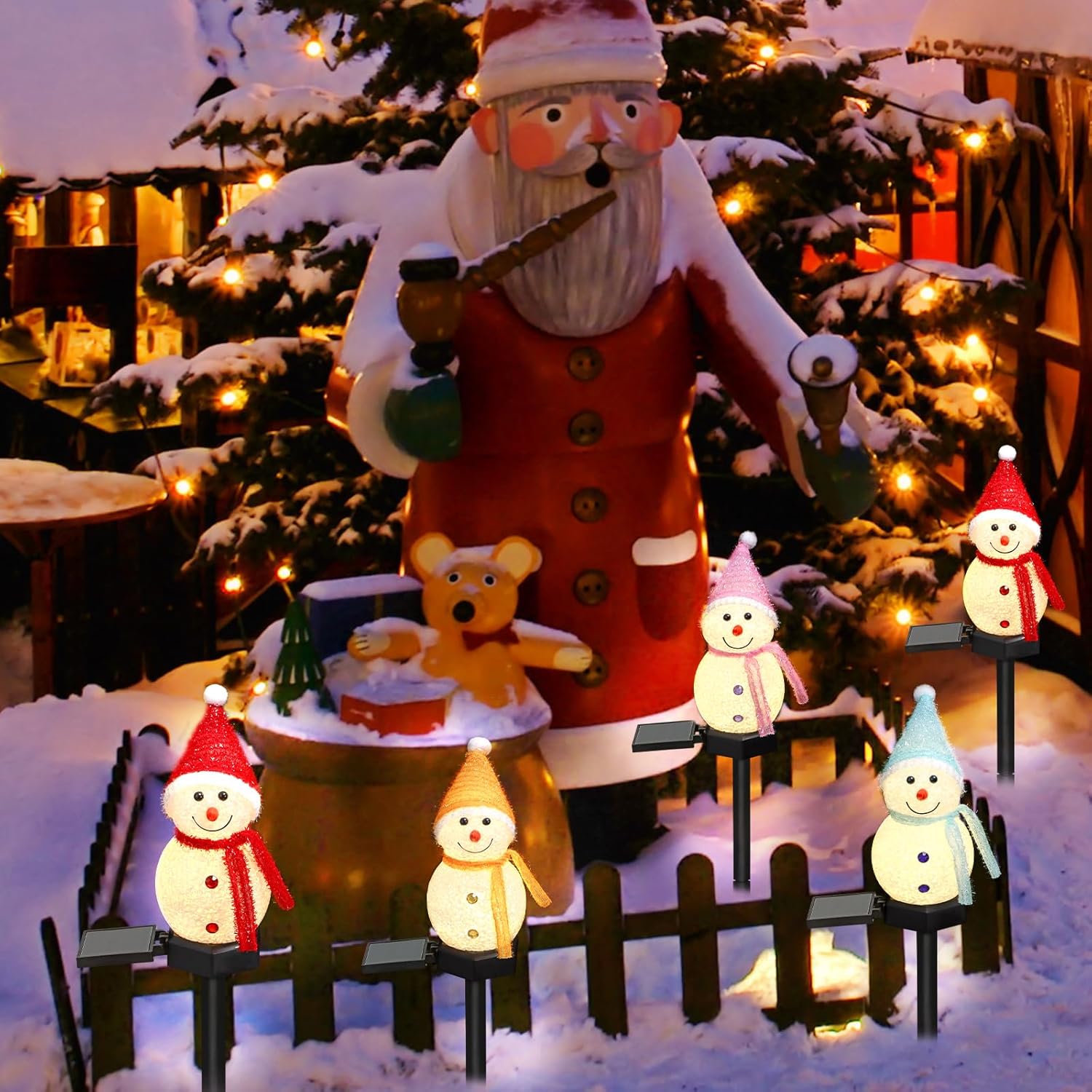 LED Snowman Solar Garden Light - Outdoor Yard Power Stake ulasan dan harga