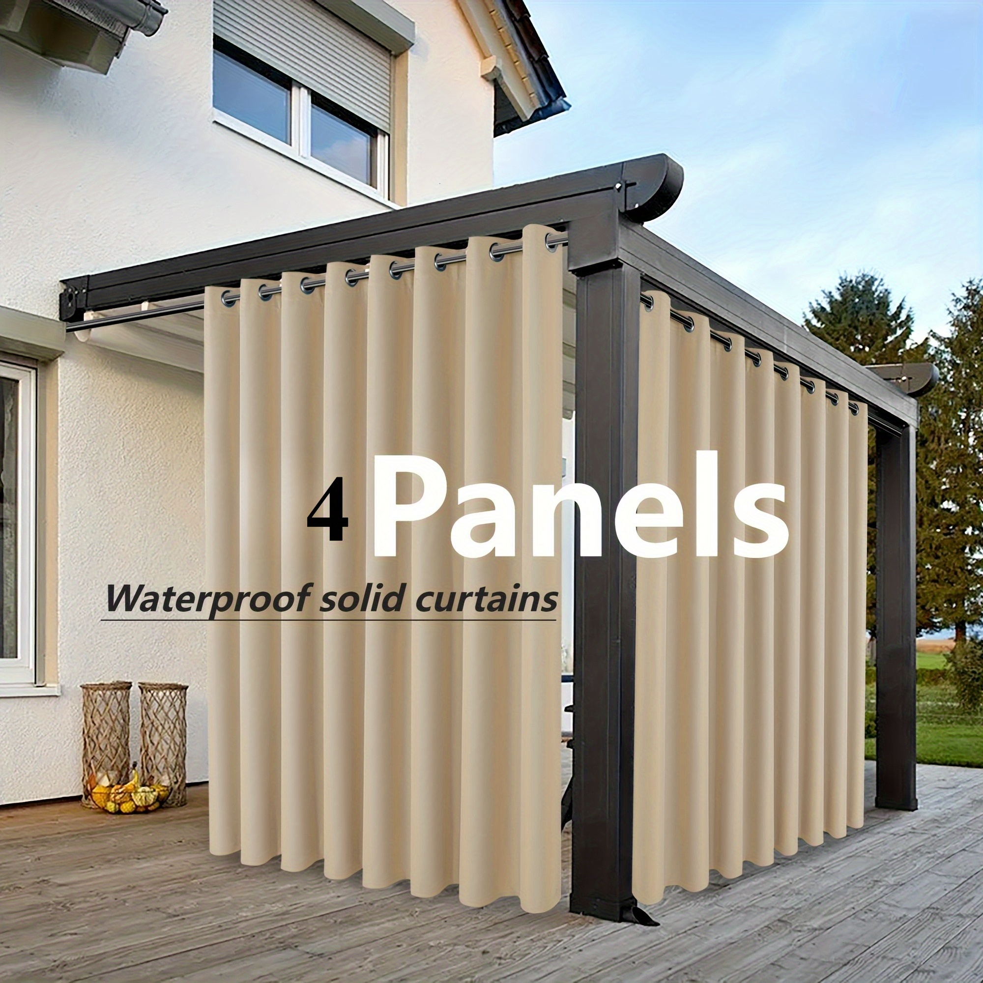 4-Piece Versatile Screen Curta - Outdoor Power For Gazebo ulasan dan harga