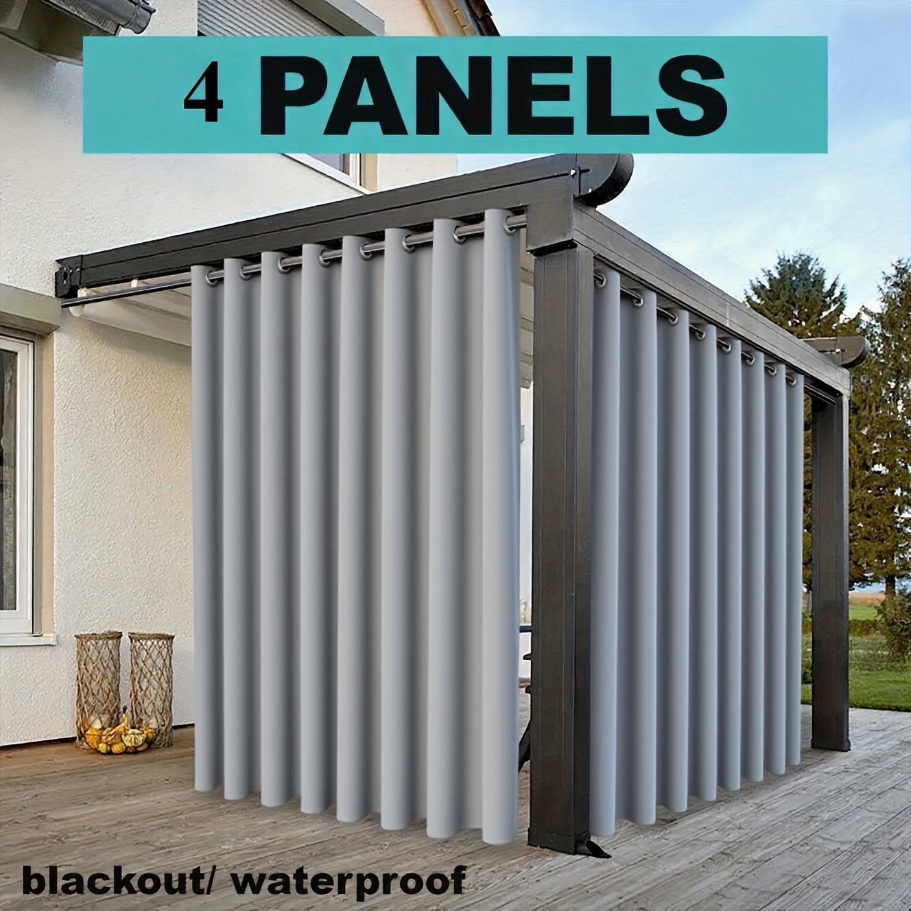 4-Piece Versatile Screen Curta - Outdoor Power For Gazebo ulasan dan harga