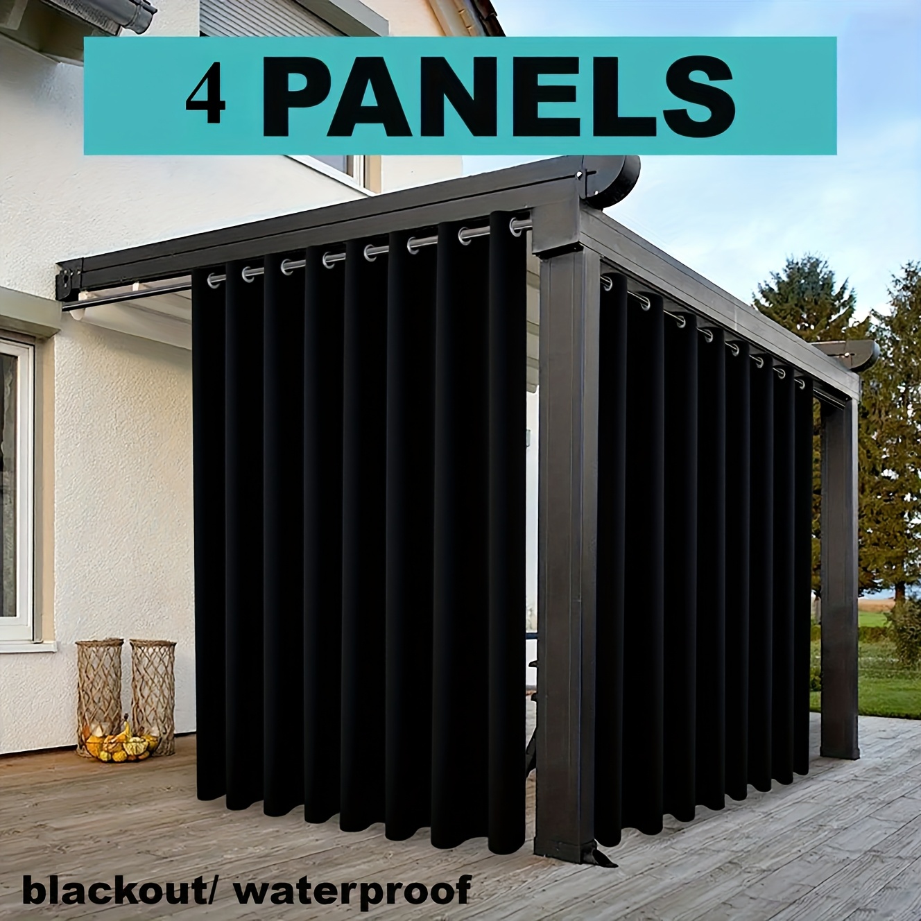 4-Piece Versatile Screen Curta - Outdoor Power For Gazebo ulasan dan harga