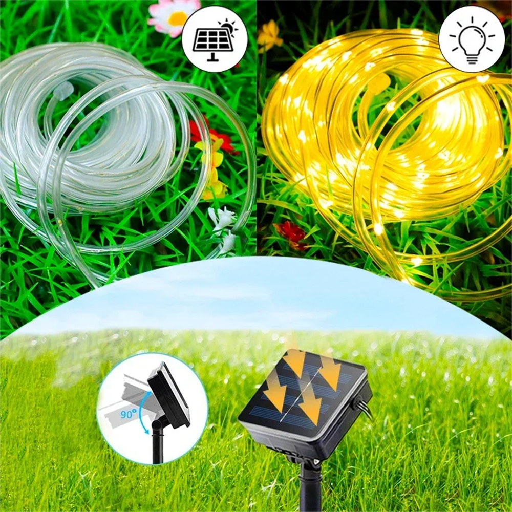 LED Solar Strip Rope Tube Fair - Outdoor Power Strip ulasan dan harga