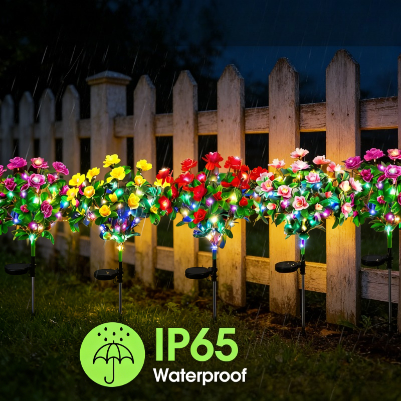 Solar‑Powered Rhododendron Flo - Outdoor Yard Power Stake ulasan dan harga