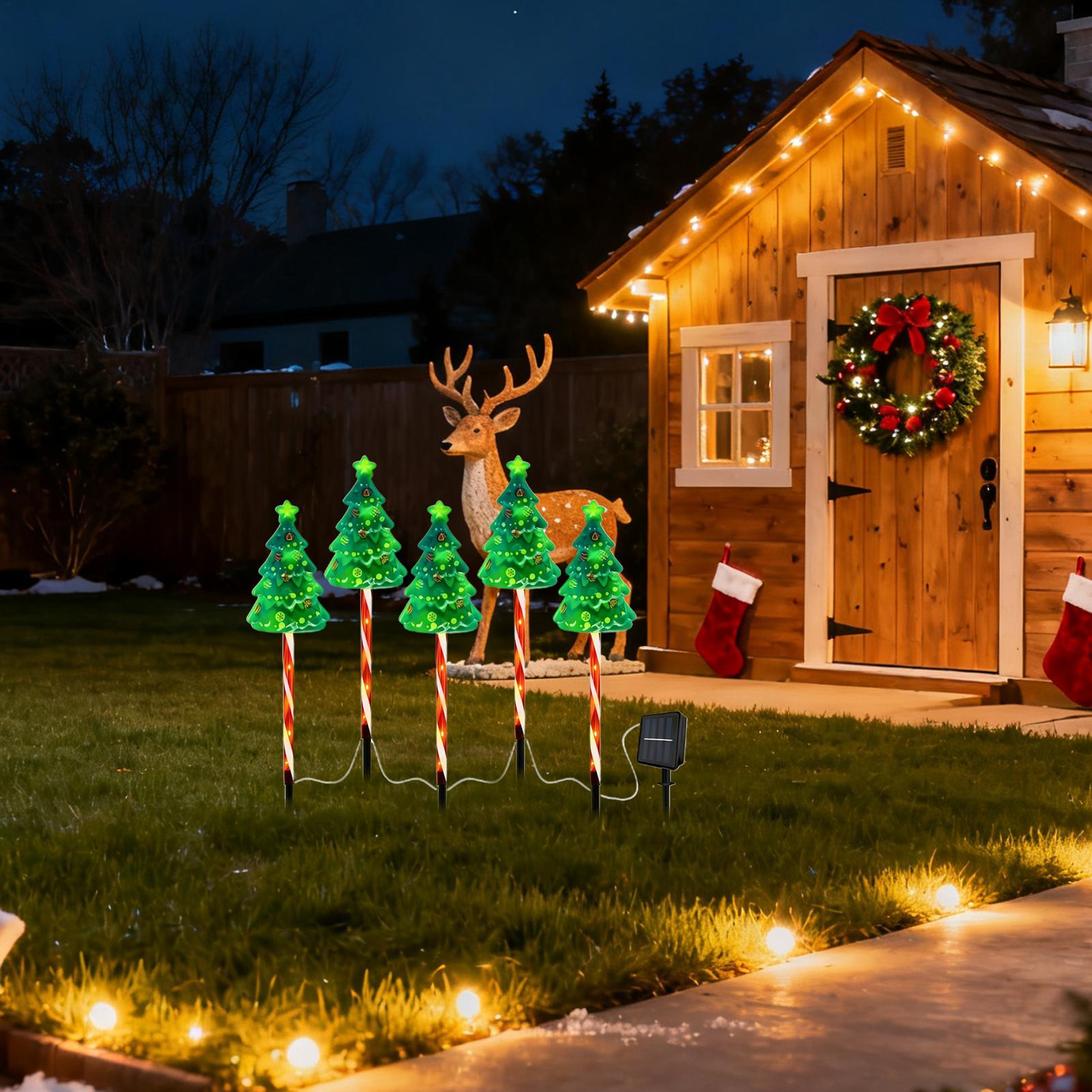 Christmas Tree Driveway Light  - Outdoor Yard Power Stake ulasan dan harga