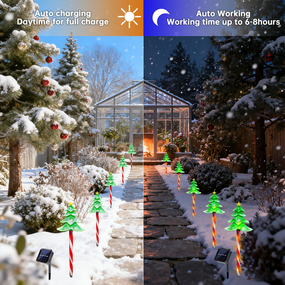 Pop 5pcs/set LED Xmas Tree Dec - Outdoor Yard Power Stake ulasan dan harga