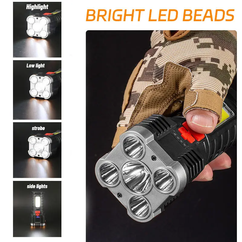 5 LED High Power Led Flashligh - Outdoor Power Supply ulasan dan harga