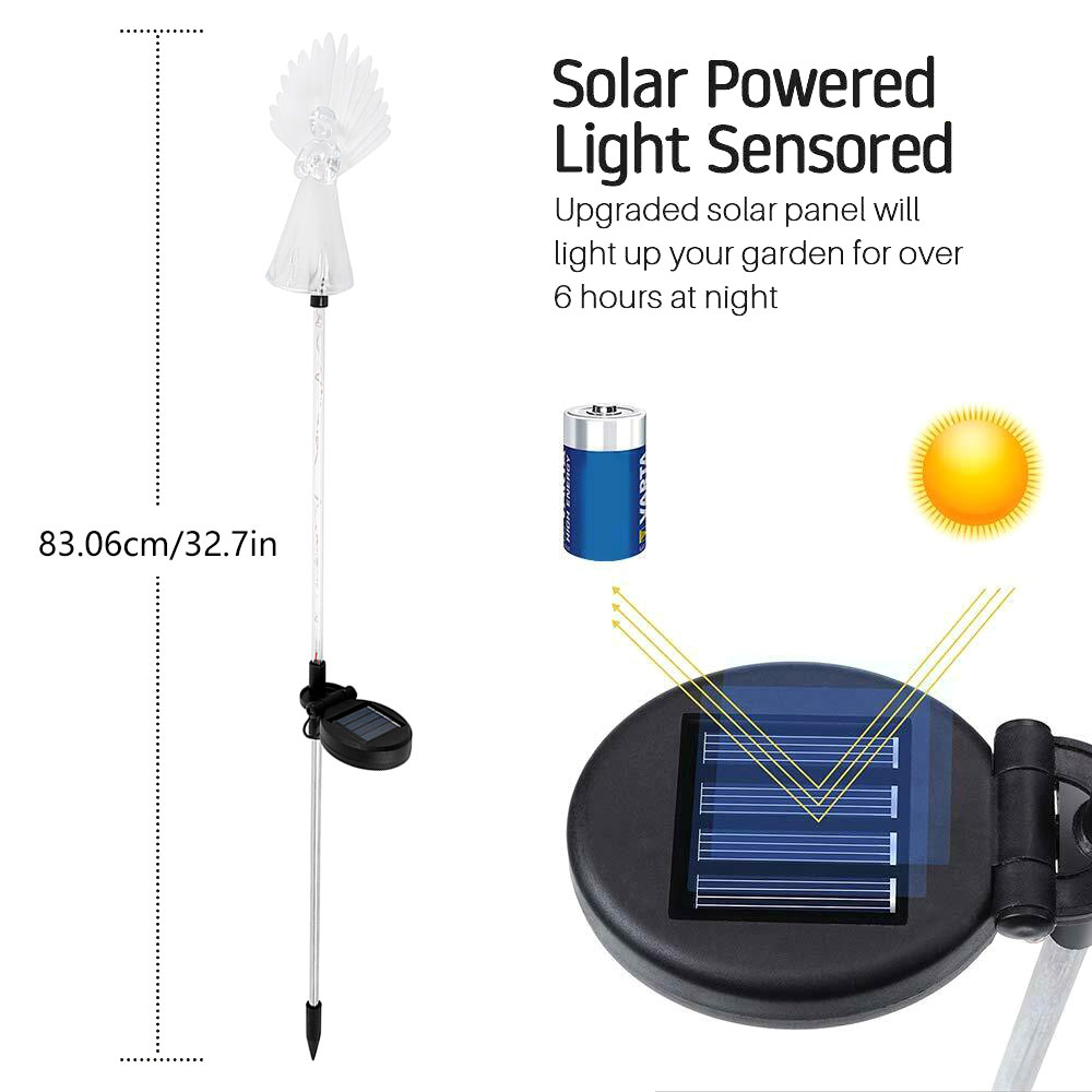 Solar Angel Stake Lights Solar - Outdoor Yard Power Stake ulasan dan harga