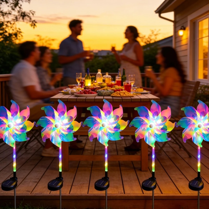 2pc New Solar Powered LED Pinw - Outdoor Yard Power Stake ulasan dan harga