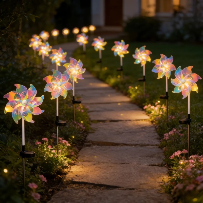 2pc New Solar Powered LED Pinw - Outdoor Yard Power Stake ulasan dan harga