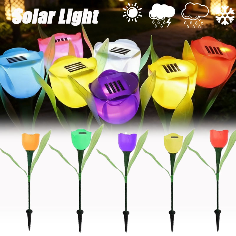 1-10PCS Solar Powered Tulip Gr - Outdoor Yard Power Stake ulasan dan harga