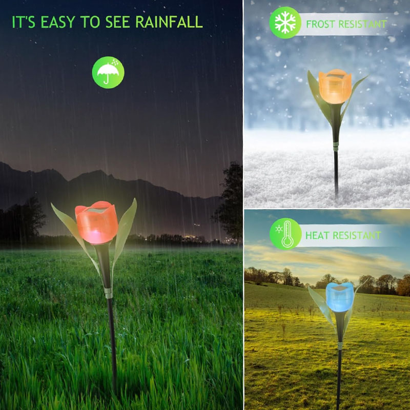 1-10PCS Solar Powered Tulip Gr - Outdoor Yard Power Stake ulasan dan harga