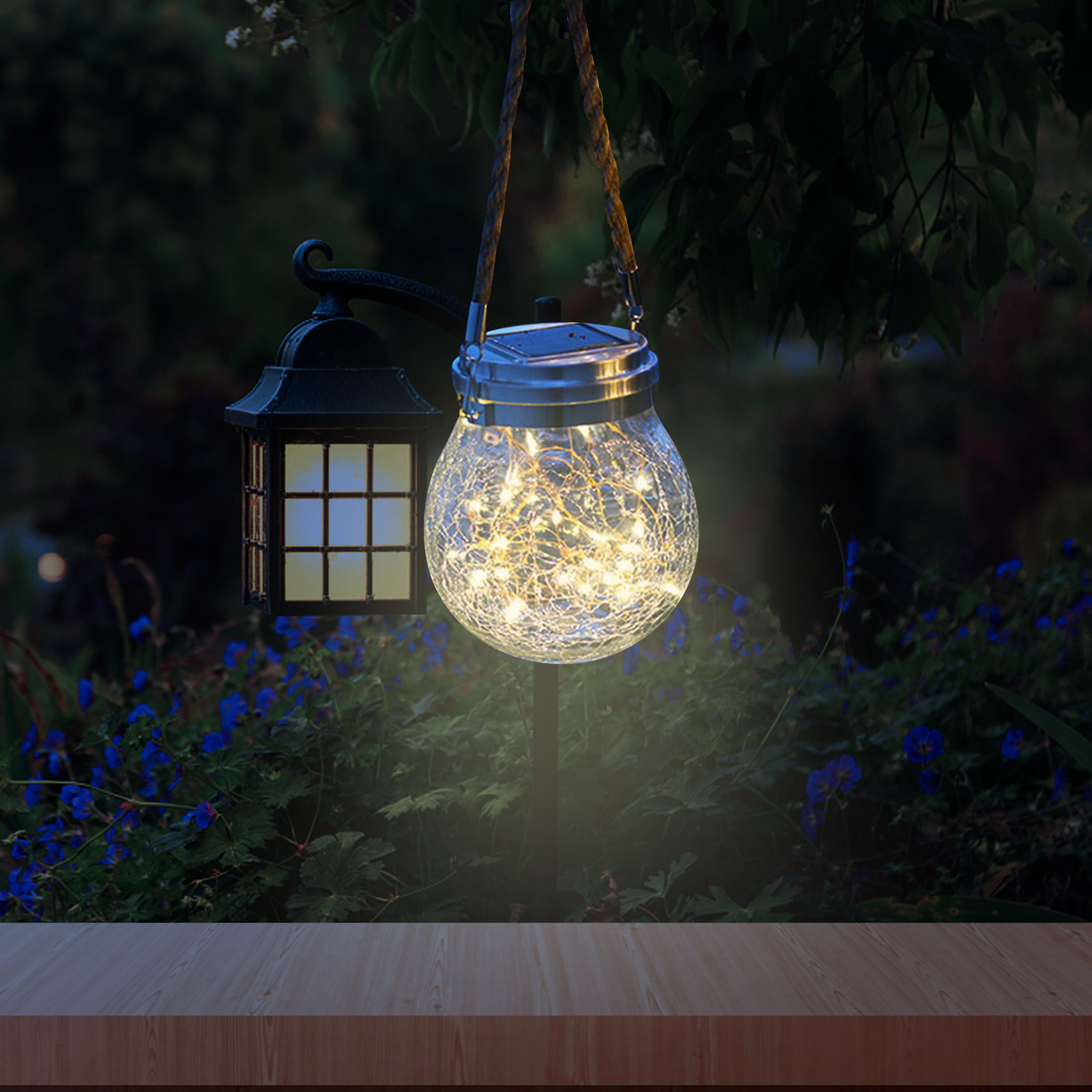 2Pcs Solar Cracked Ball Lamp C - Outdoor Power For Gazebo ulasan dan harga