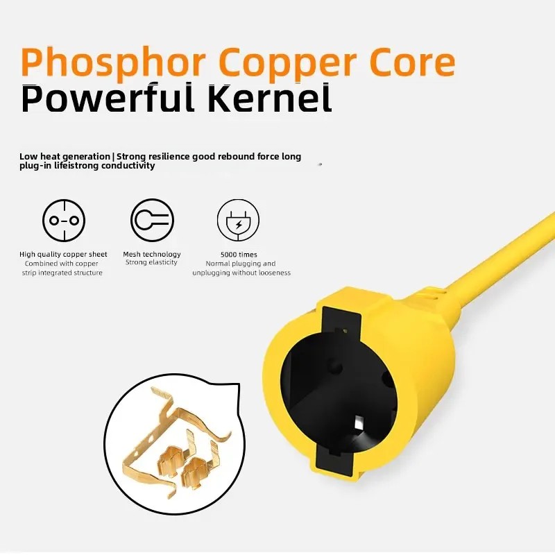 16A EU Schuko Extension Cord 4 - Outdoor Power Strip ulasan dan harga