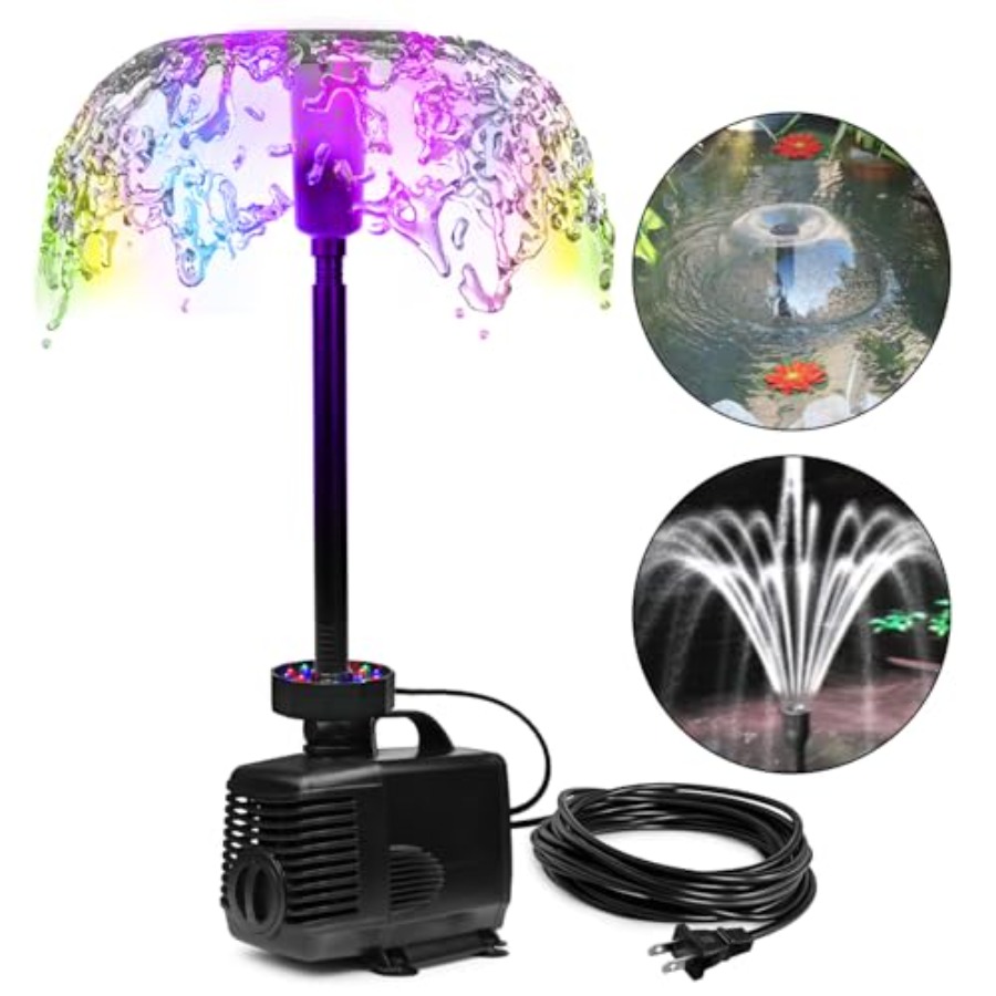45W 792 GPH LED Pond Pump with - Water Pump Submersible ulasan dan harga
