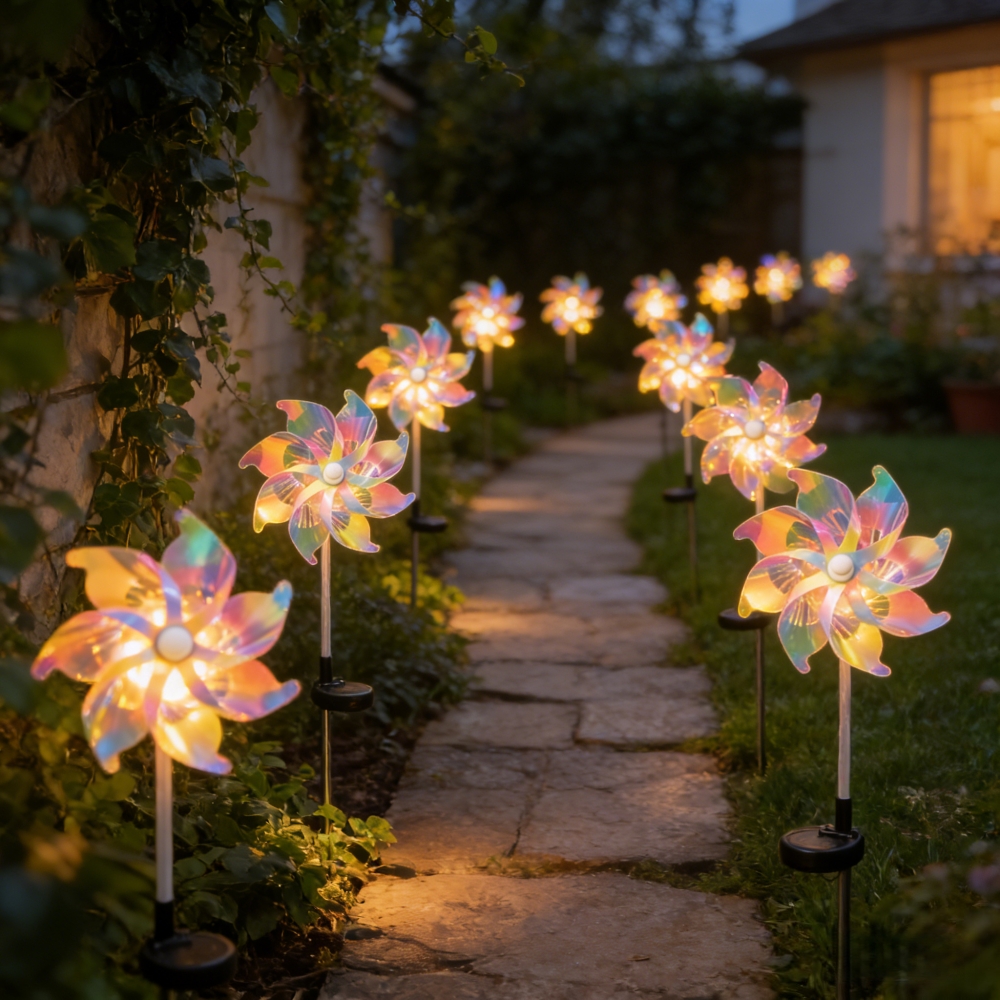 2PCS Colorful Solar Powered Wi - Outdoor Yard Power Stake ulasan dan harga