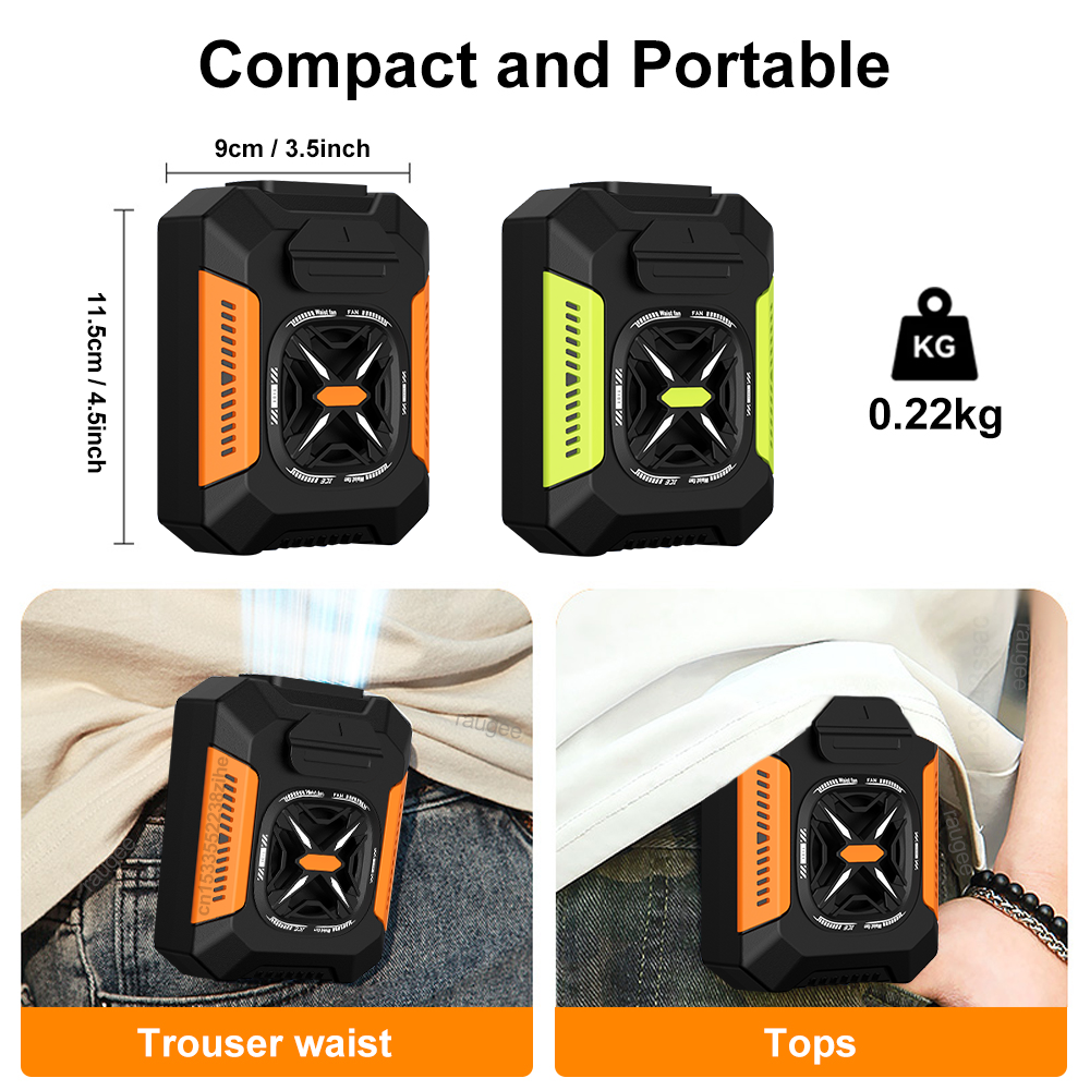 Portable Waist Clip Fan 5000mA - Outdoor Power With Timer ulasan dan harga