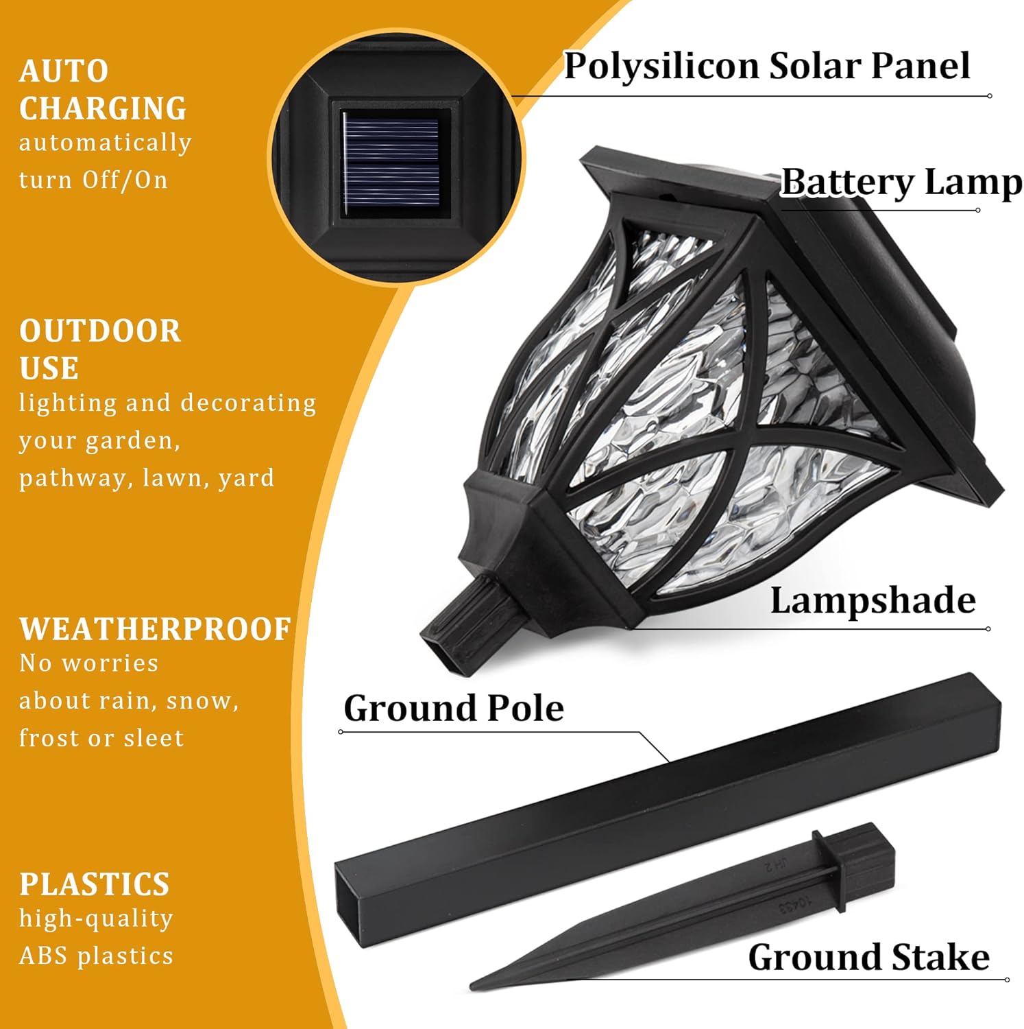 1-8PCS Solar Powered Outdoor G - Outdoor Yard Power Stake ulasan dan harga