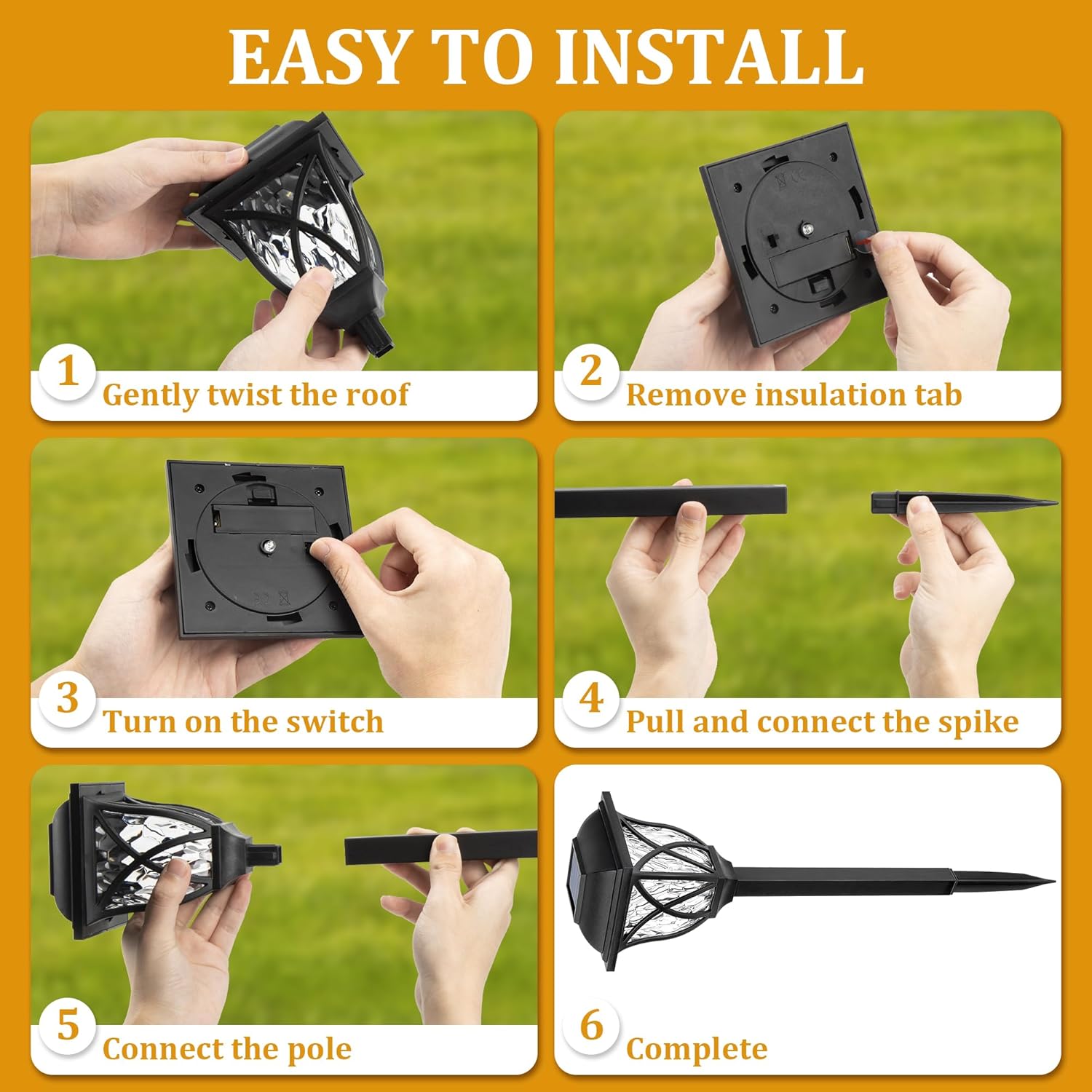1-8PCS Solar Powered Outdoor G - Outdoor Yard Power Stake ulasan dan harga