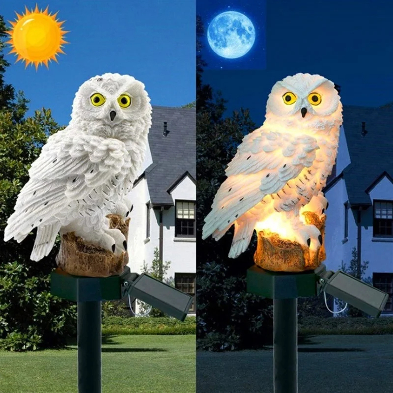 Solar Owl Statue Garden Light  - Outdoor Power Supply ulasan dan harga