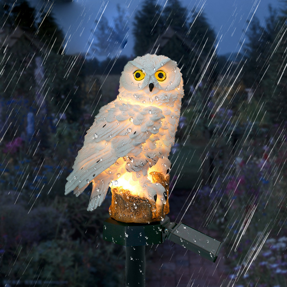 Solar Owl Statue Garden Light  - Outdoor Power Supply ulasan dan harga