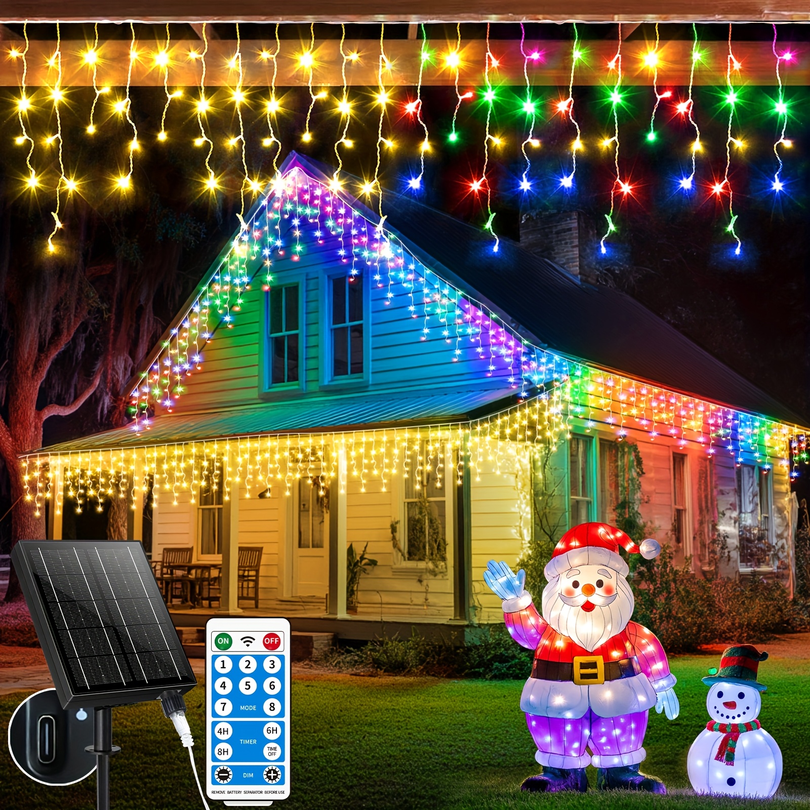 Solar-Powered Outdoor Icicle L - Outdoor Power With Timer ulasan dan harga