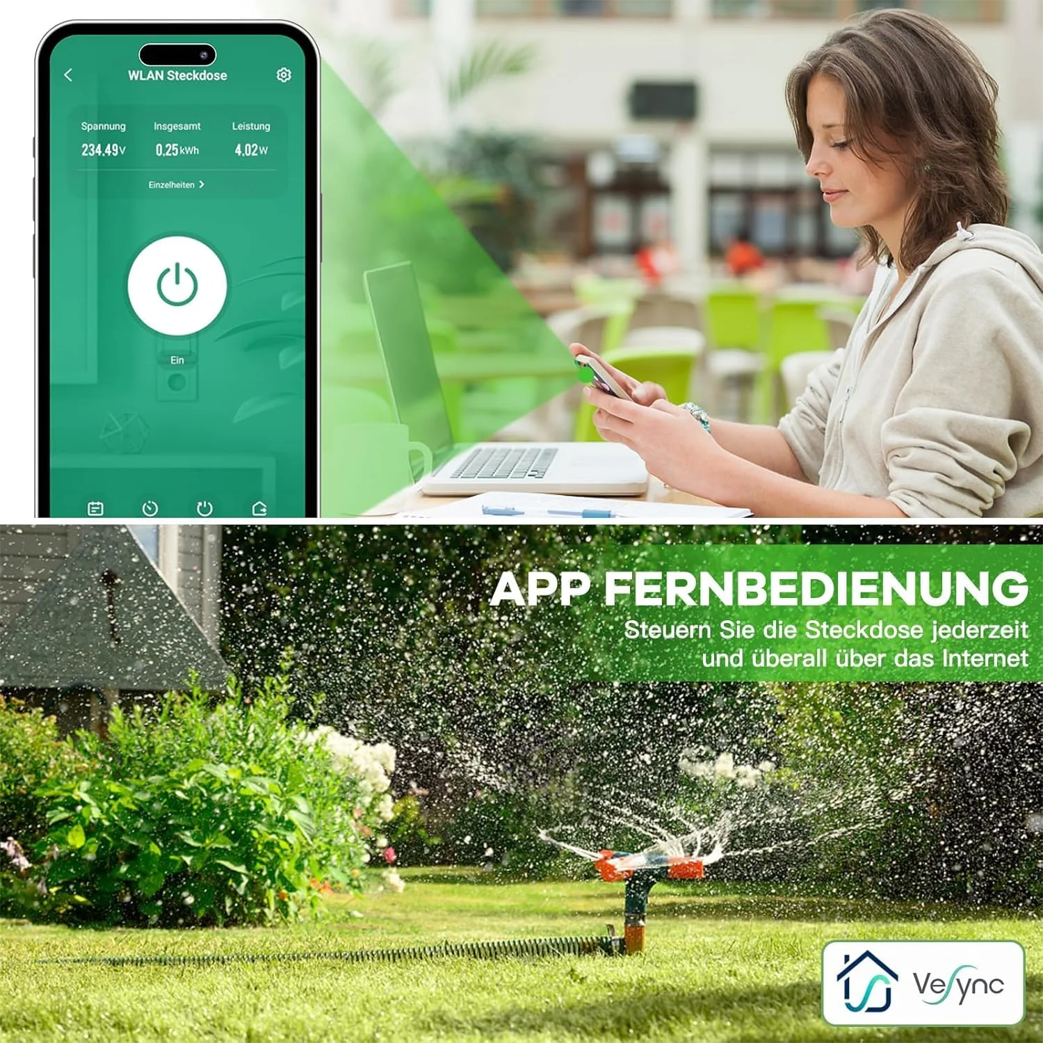 16A WiFi EU Socket Smart Outdo - Outdoor Power Outlet Wifi ulasan dan harga