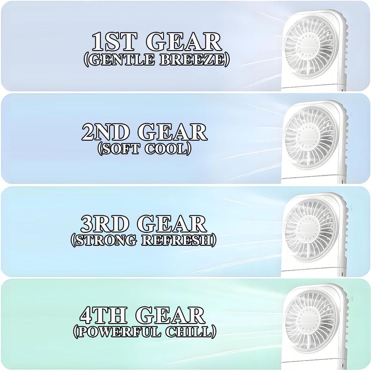 Foldable Handheld Desktop Fan  - Outdoor Power With Timer ulasan dan harga