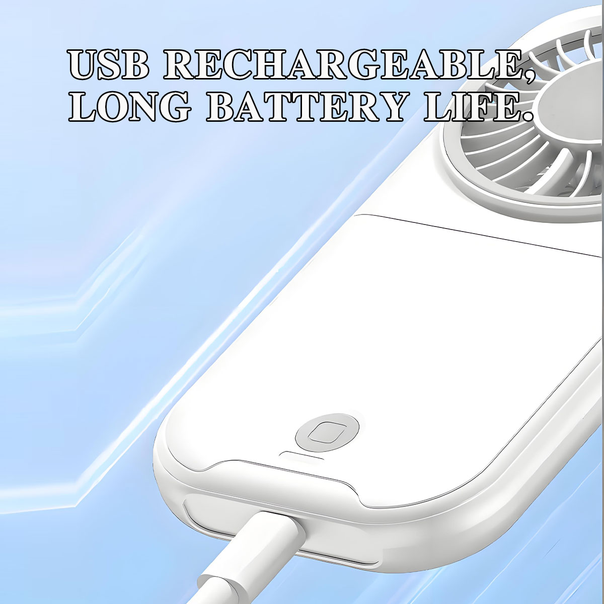 Foldable Handheld Desktop Fan  - Outdoor Power With Timer ulasan dan harga