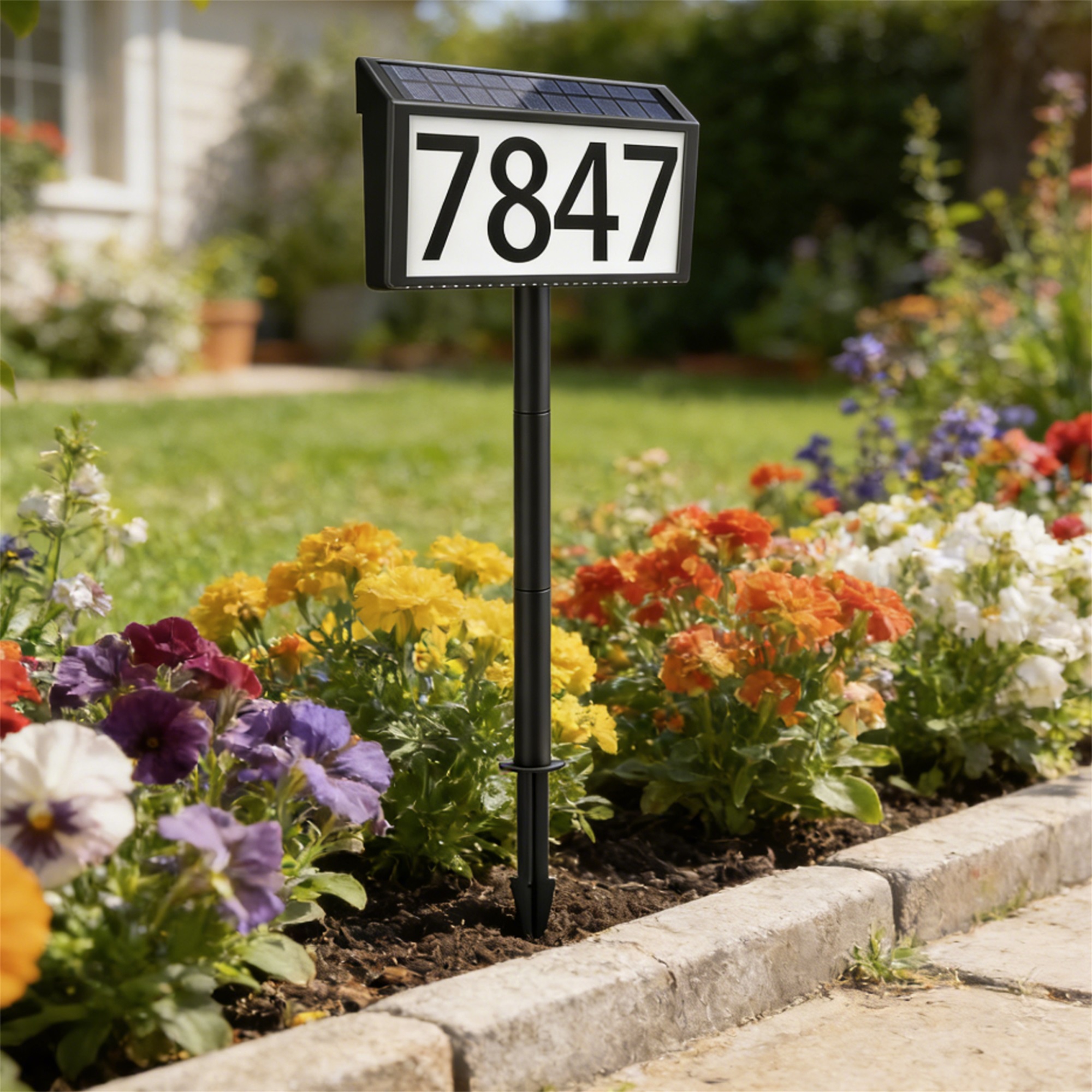 Solar Powered LED House Number - Outdoor Yard Power Stake ulasan dan harga