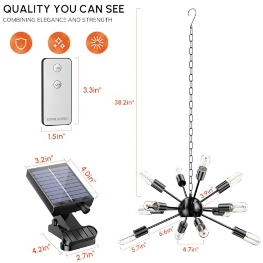Outdoor solar-powered LED chan - Outdoor Power For Gazebo ulasan dan harga