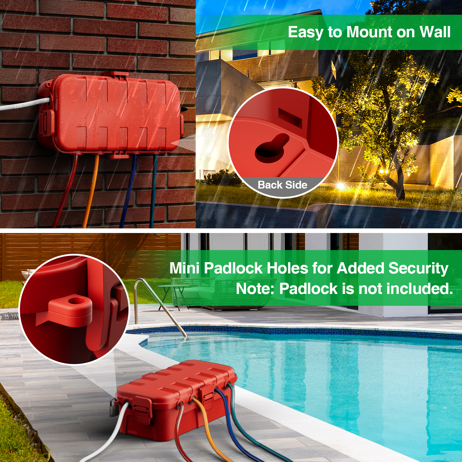 Outdoor Electrical Box Waterpr - Outdoor Power With Timer ulasan dan harga