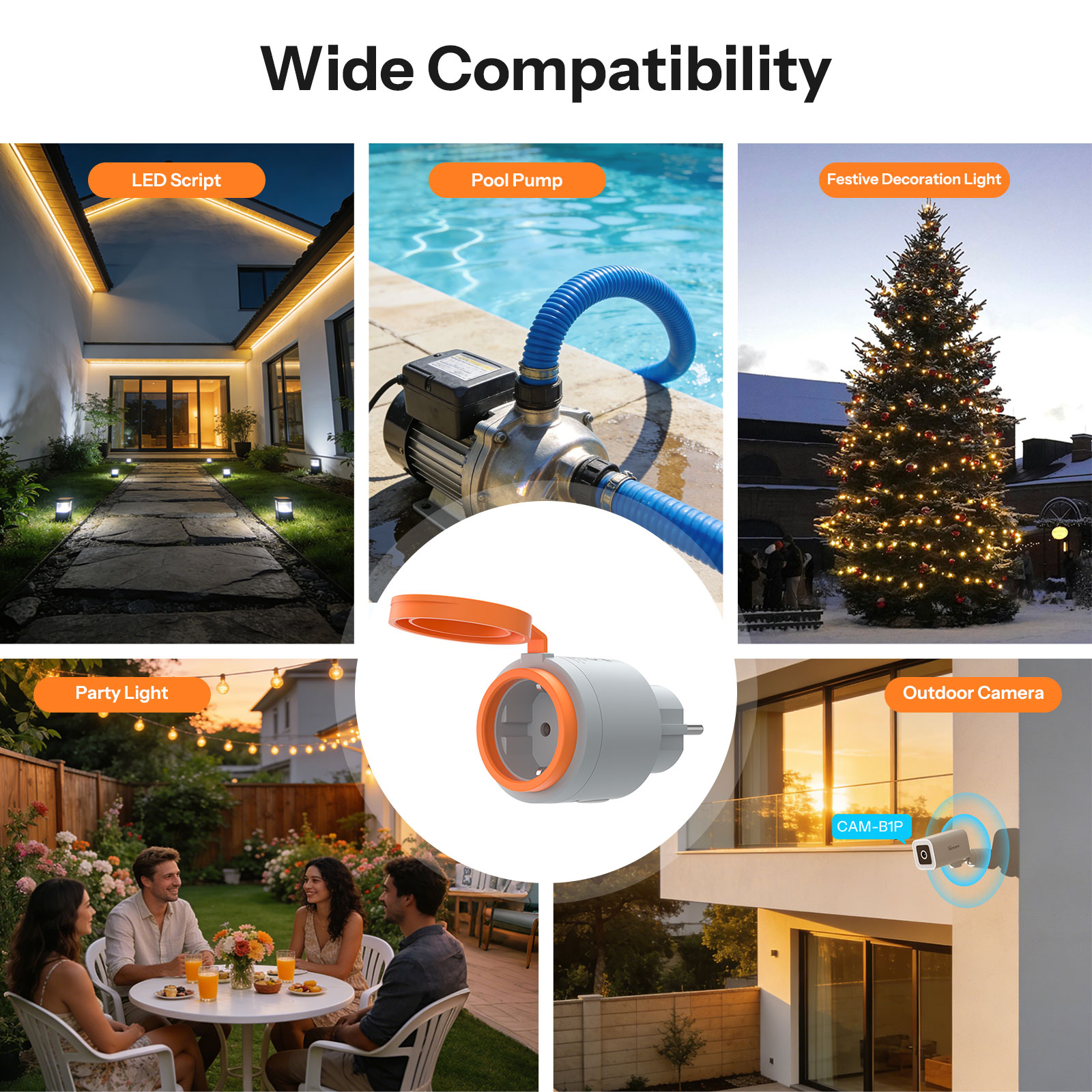 SONOFF S61STPF-PM-O Outdoor (T - Outdoor Power Outlet Wifi ulasan dan harga