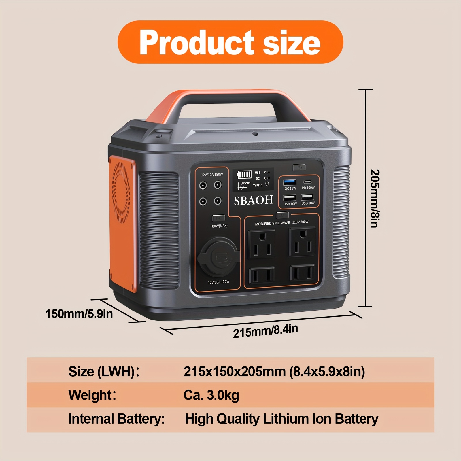 SBAOH Portable Power Station,  - Outdoor Power Outlet Wifi ulasan dan harga
